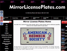 Tablet Screenshot of mirrorlicenseplates.com
